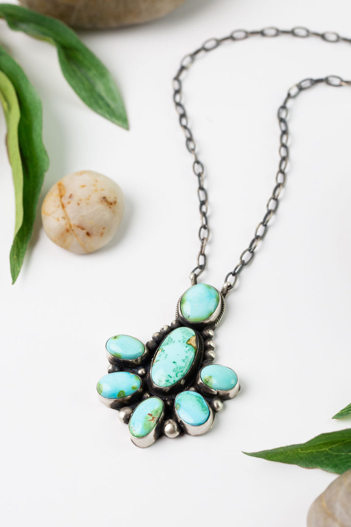 Arthur J Brugge  19" Sonoran Gold Turquoise, Navajo Statement Necklace