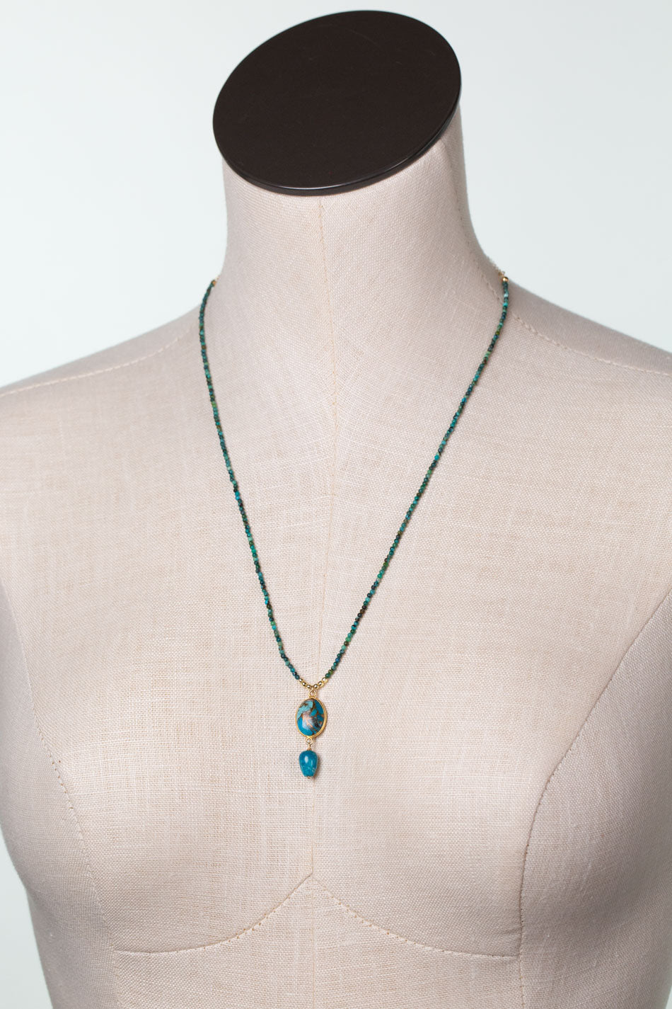 One Of A Kind 21-23" Turquoise Simple Necklace
