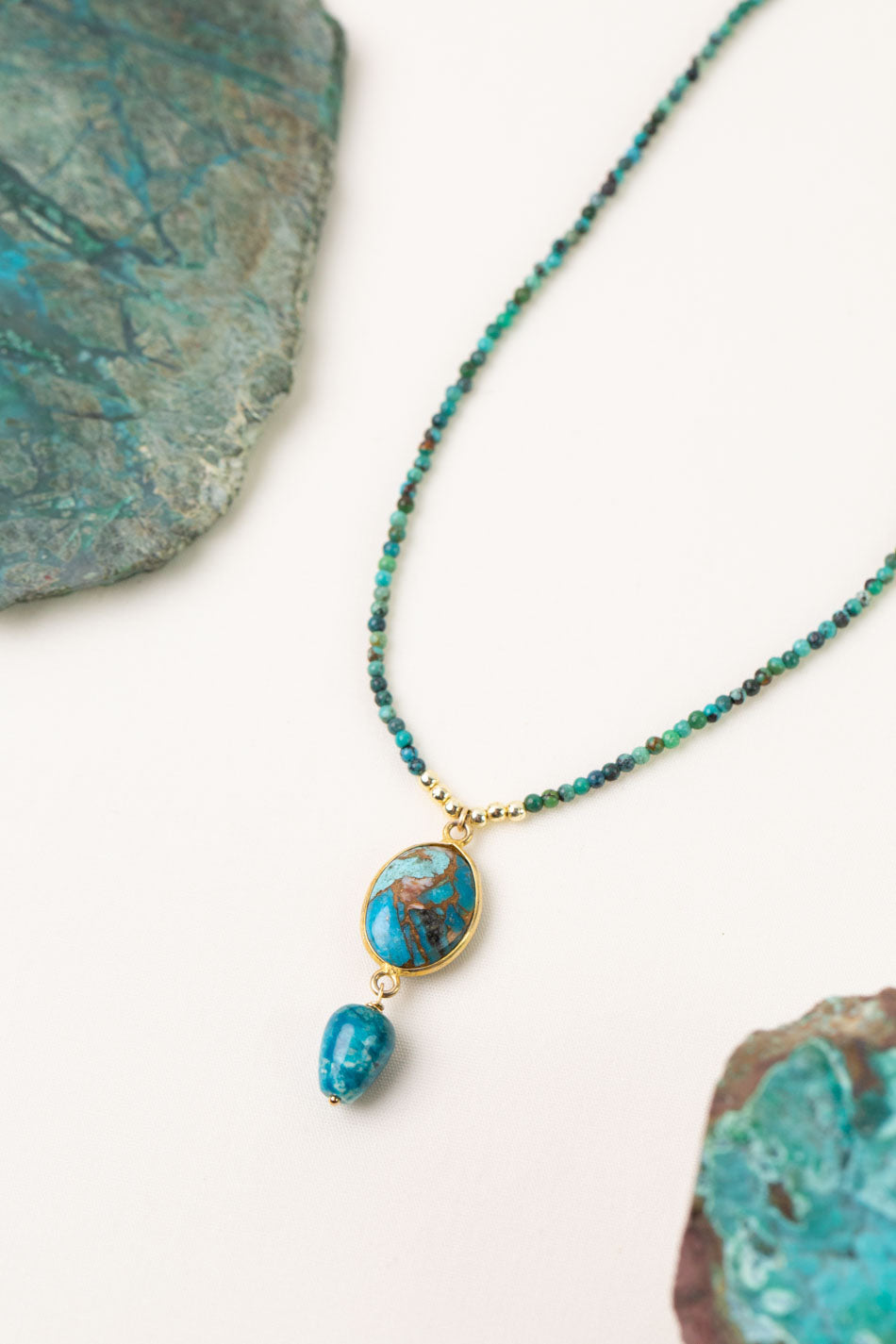 One Of A Kind 21-23" Turquoise Simple Necklace