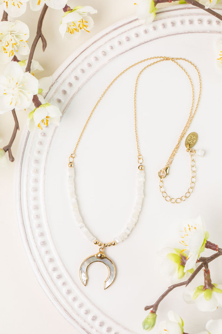 One Of A Kind 16.75-18.75" Mother of Pearl Simple Necklace