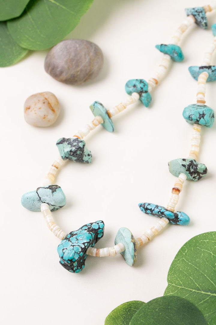 One Of A Kind 33.5-35.5" Natural Turquoise Statement Necklace