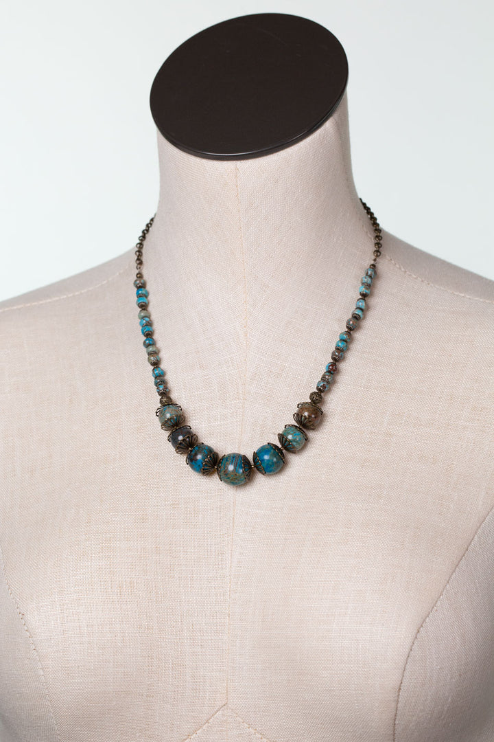 One Of A Kind 18.25-20.25" Mushroom Jasper Statement Necklace