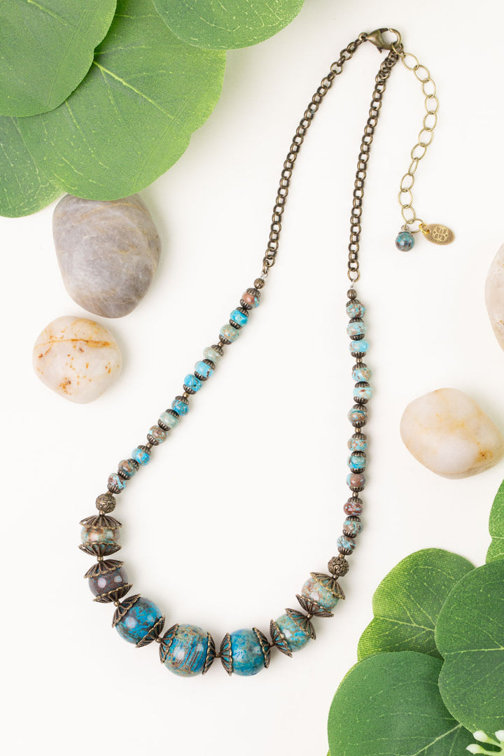 One Of A Kind 18.25-20.25" Mushroom Jasper Statement Necklace