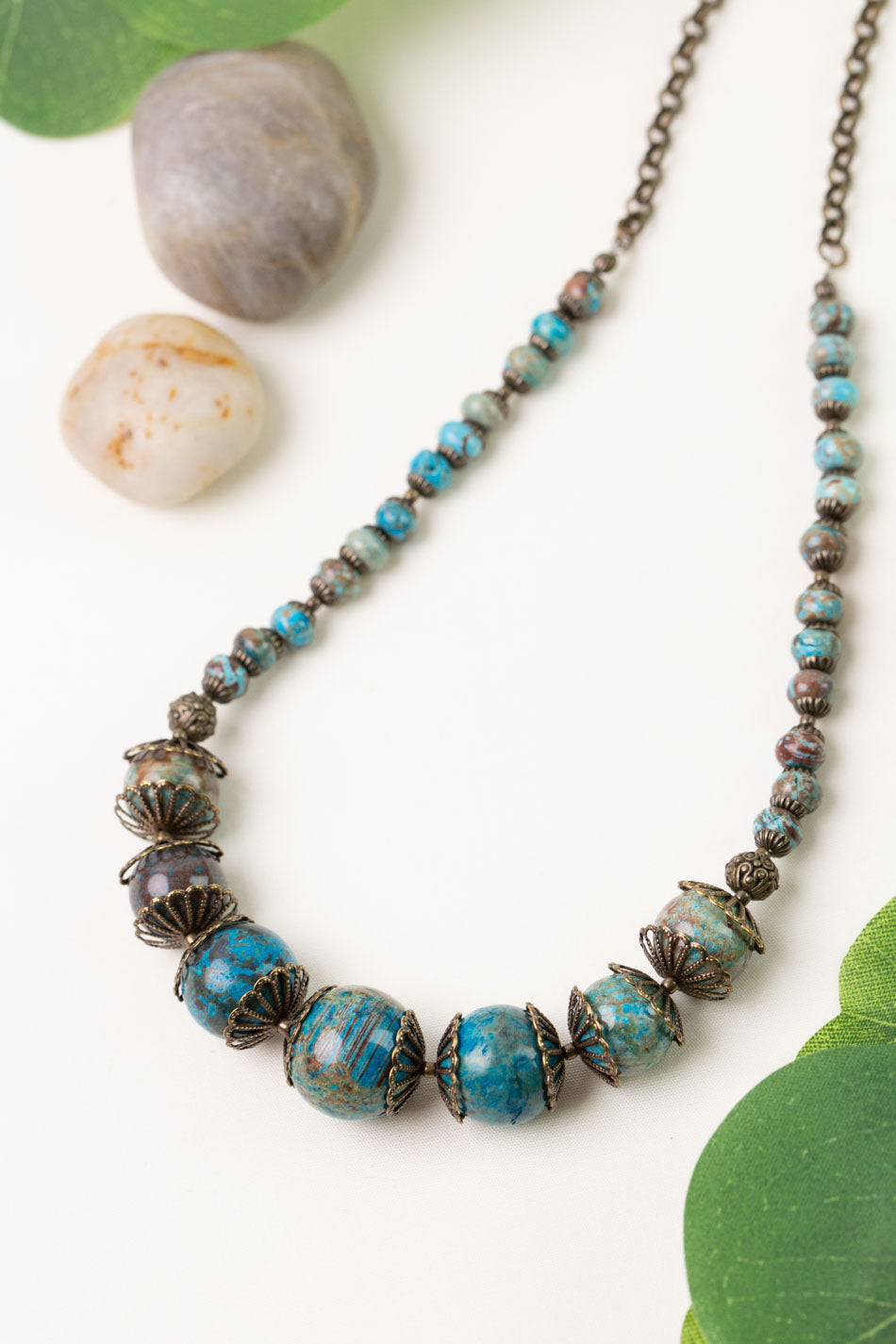 One Of A Kind 18.25-20.25" Mushroom Jasper Statement Necklace