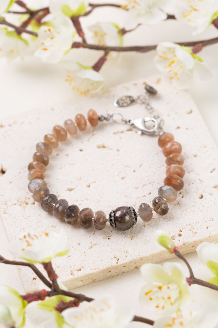 One Of A Kind 7.5-8.5" Moonstone Simple Bracelet