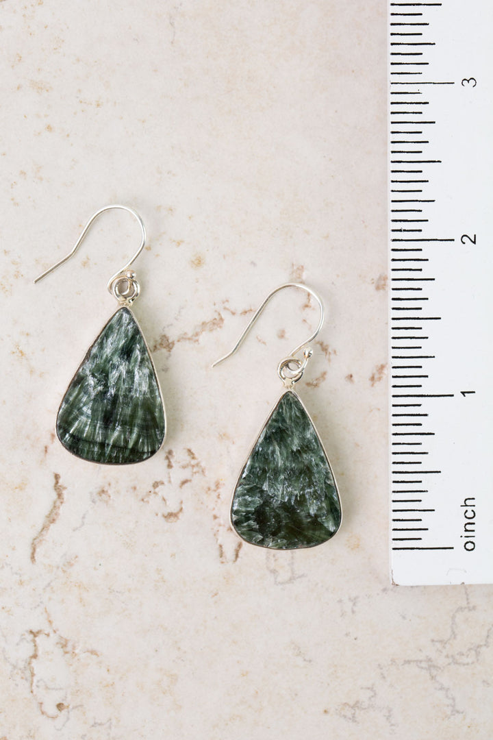 One Of A Kind Seraphinite Dangle Earrings