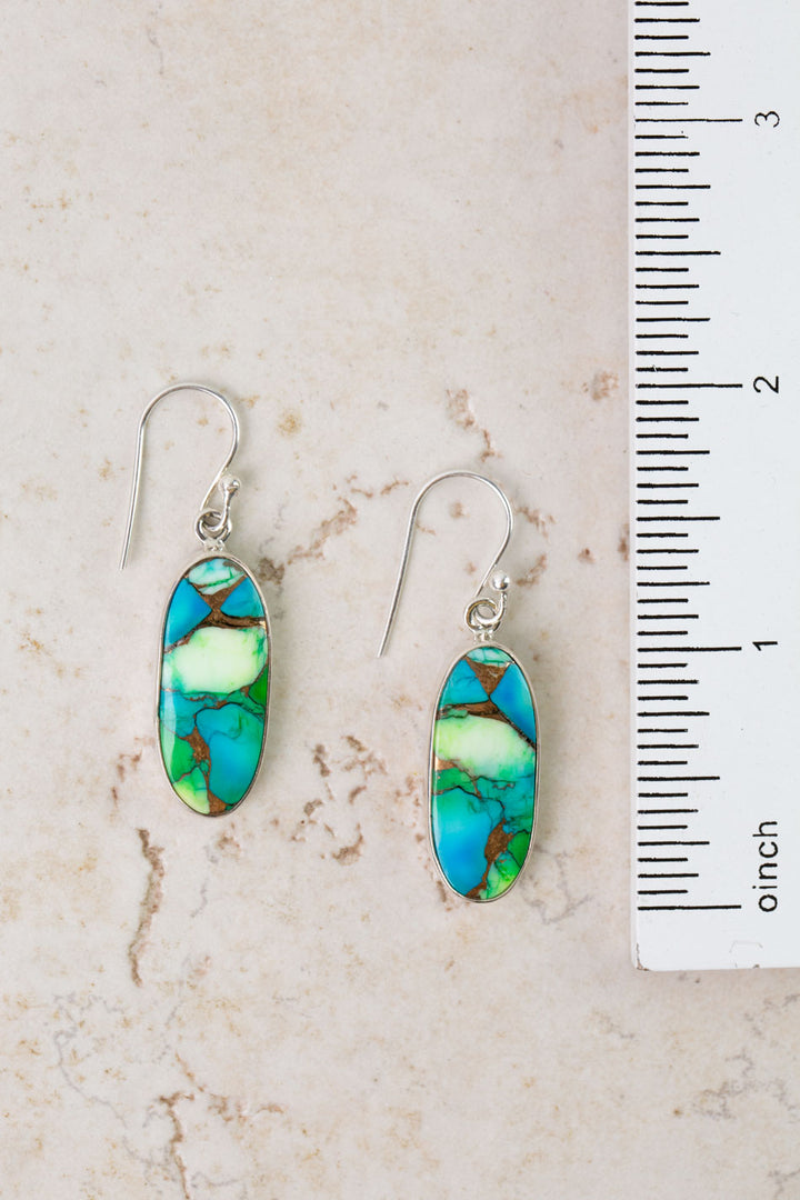 One Of A Kind Peacock Dahlia Dangle Earrings