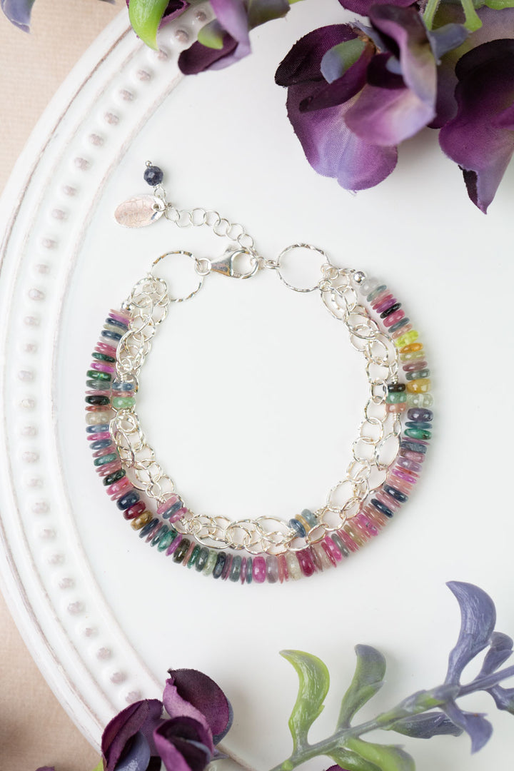 One Of A Kind 7.5-8.5" Sapphire Multistrand Bracelet