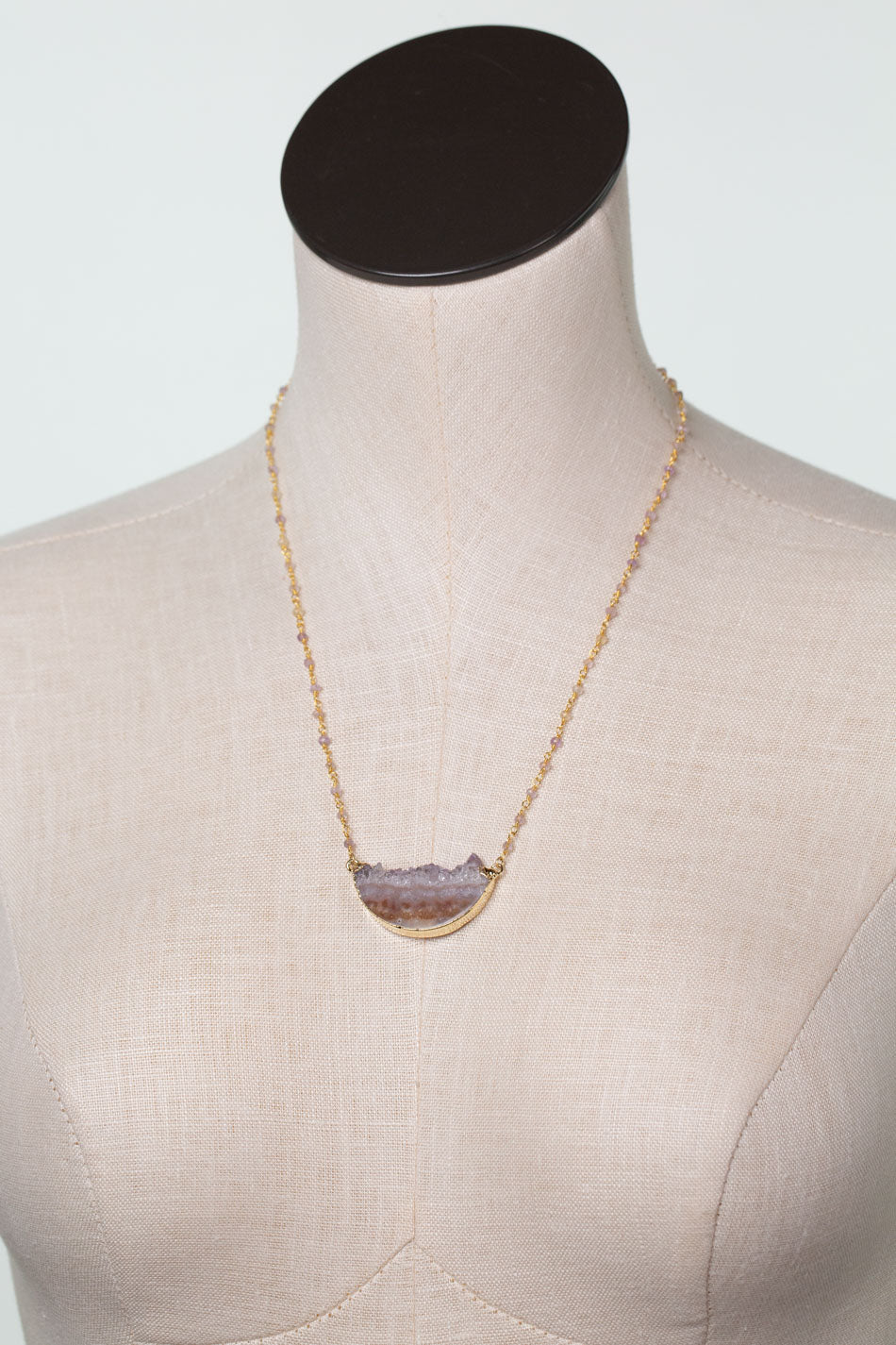 One Of A Kind 19-21" Ametrine with Mineral Slice Statement Necklace