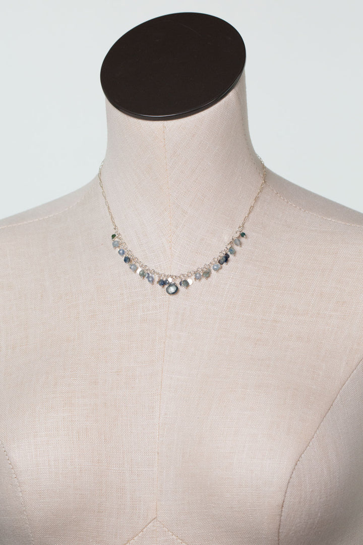 One Of A Kind 15-17" Topaz, Kyanite Simple Necklace