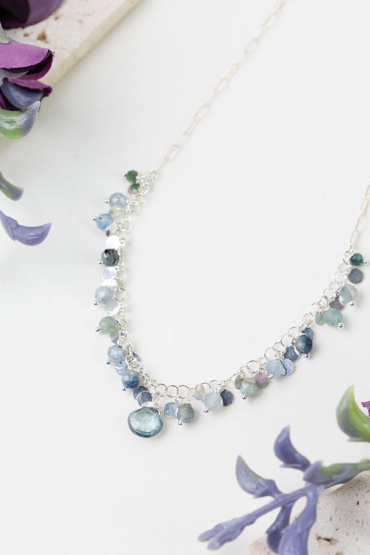 One Of A Kind 15-17" Topaz, Kyanite Simple Necklace