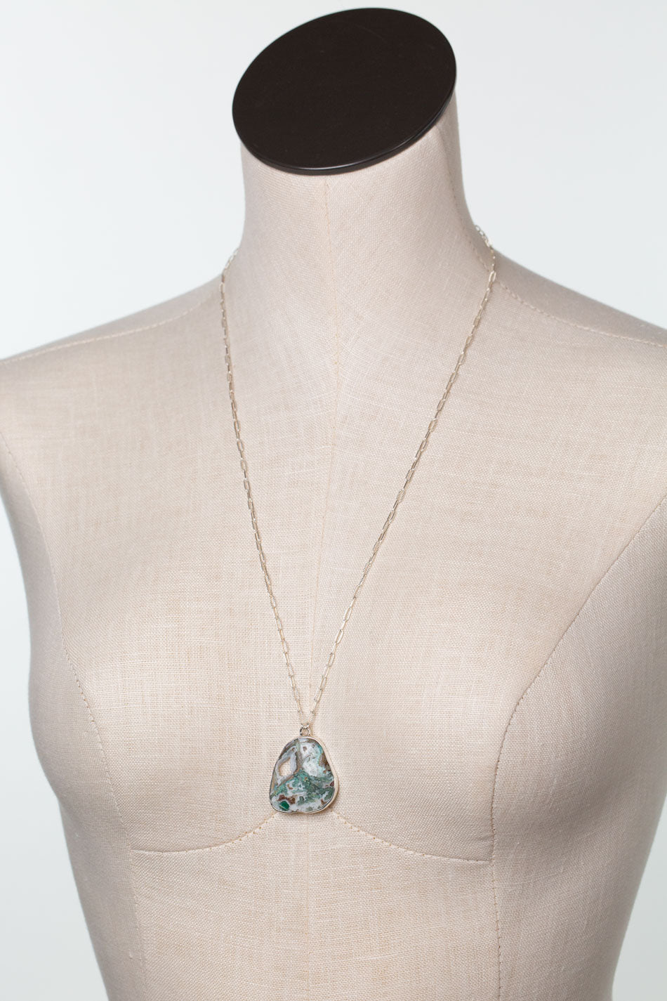 One Of A Kind 25-27" Green Silica Simple Necklace