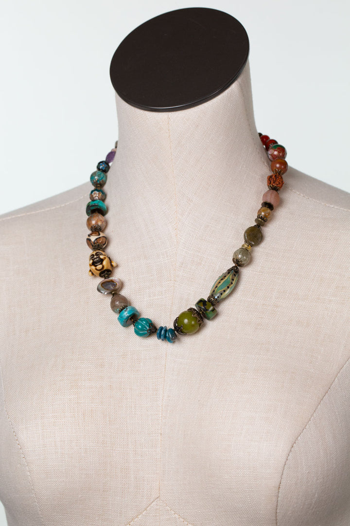 One Of A Kind 18.5-20.5" Collage Statement Necklace