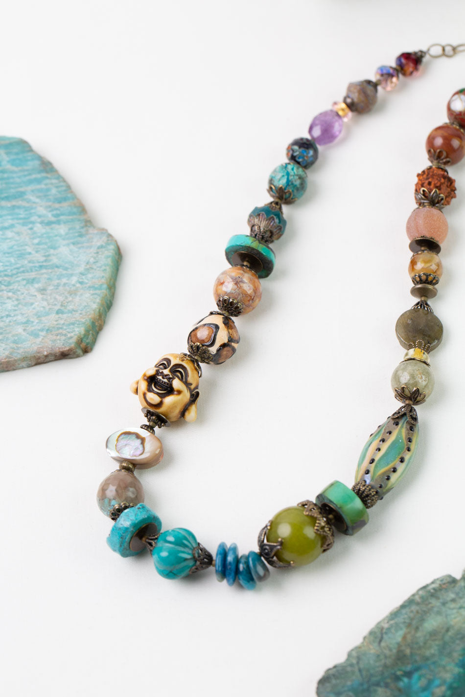 One Of A Kind 18.5-20.5" Collage Statement Necklace