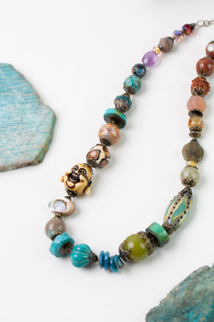 One Of A Kind 18.5-20.5" Collage Statement Necklace