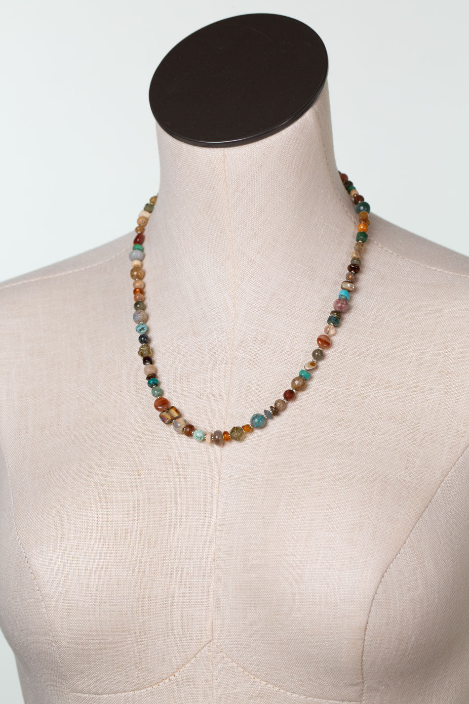 One Of A Kind 19.5-21.5" Earthy Collage Simple Necklace