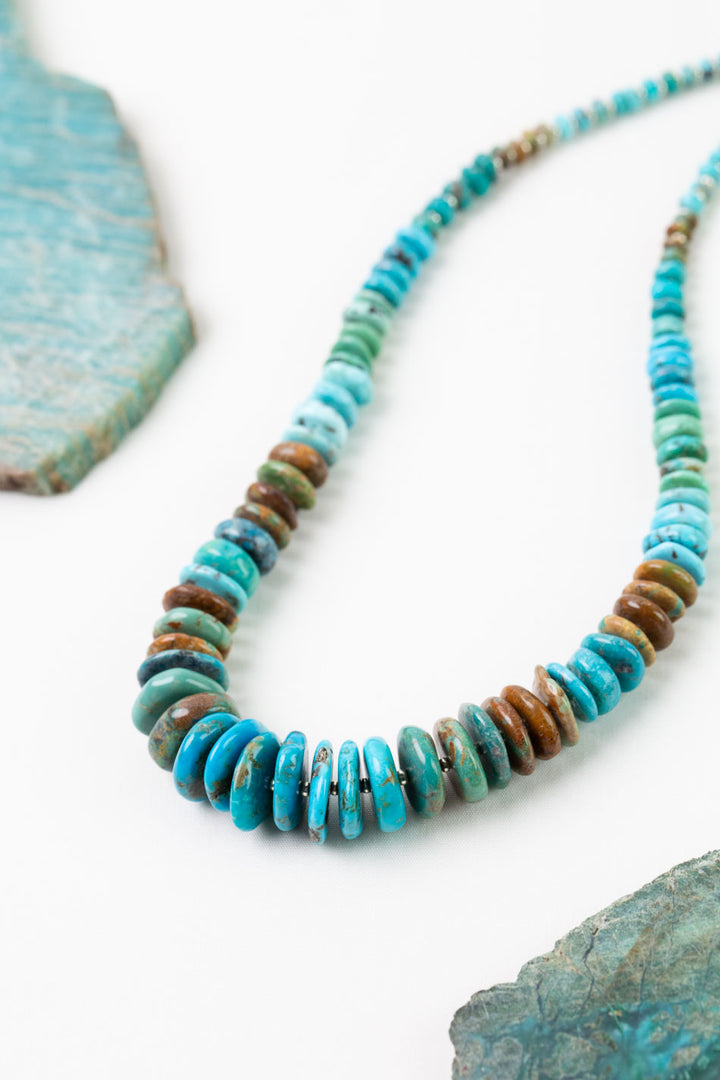 One Of A Kind 17-19" Rainbow Turquoise Statement Necklace