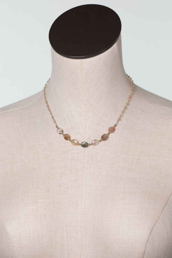 One Of A Kind 16-18" Mixed Quartz Simple Necklace