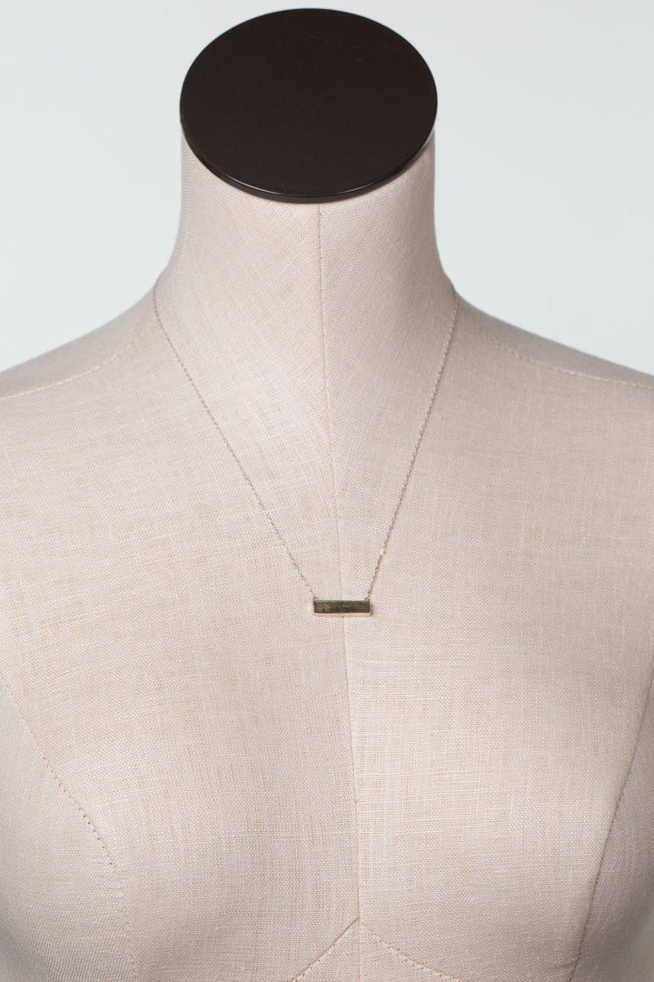 One Of A Kind 16-20" Labradorite Bar Simple Necklace