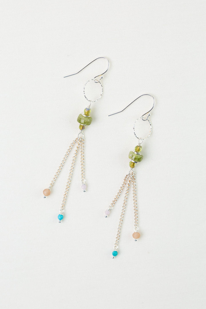 Primrose Czech Glass Tassel Earrings
