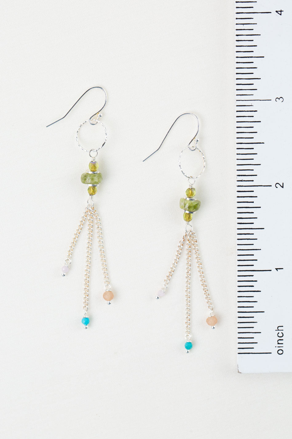 Primrose Czech Glass Tassel Earrings