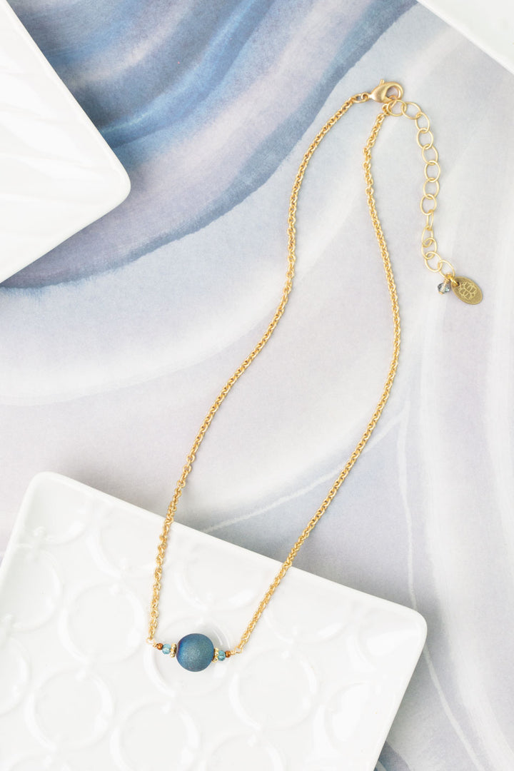 Starry Night 16-18" Lapis Lazuli Simple Necklace