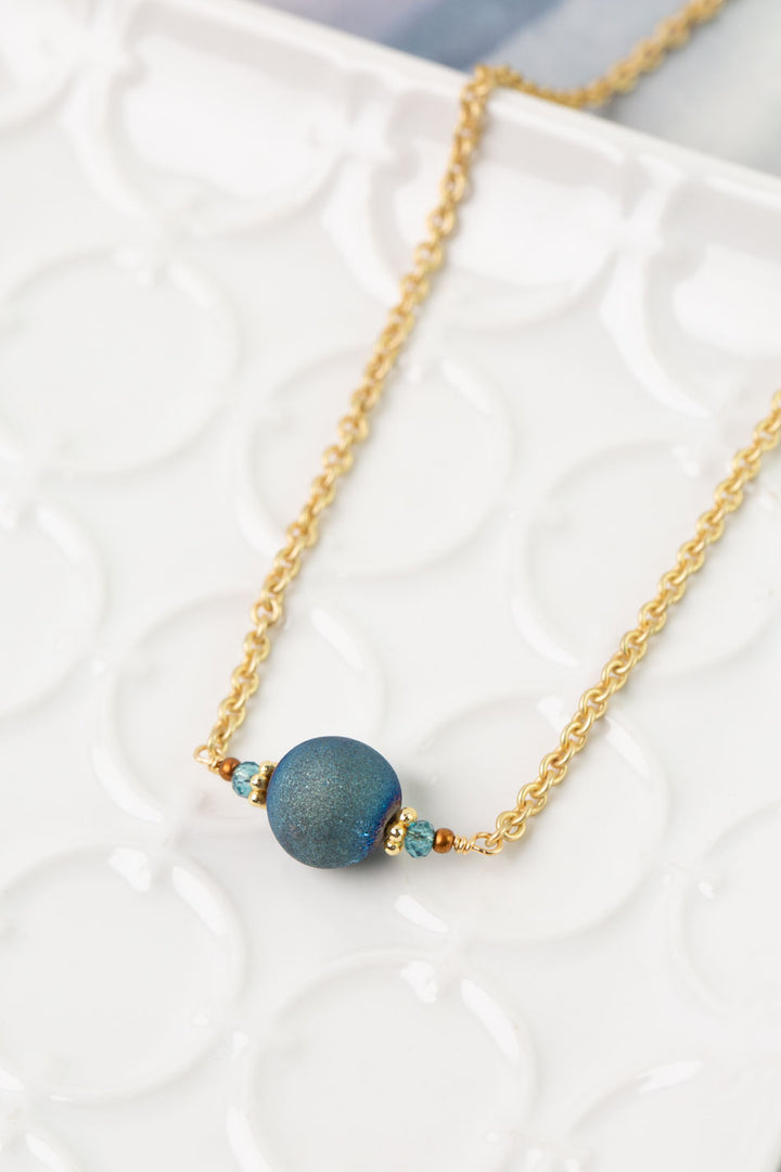 Starry Night 16-18" Lapis Lazuli Simple Necklace