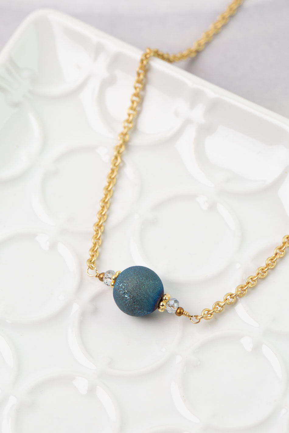 Starry Night 14-16" Lapis Lazuli Statement Necklace