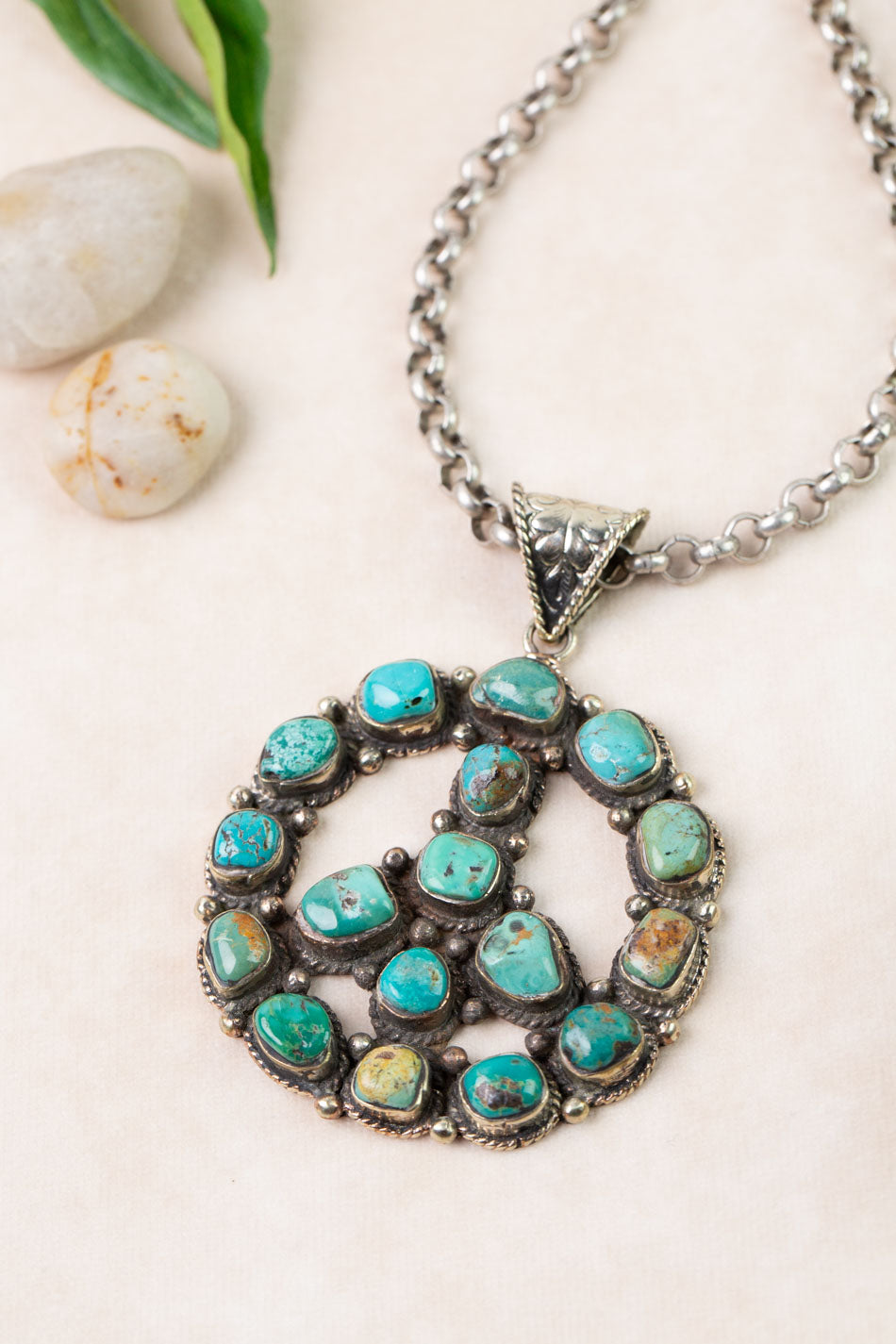 One Of A Kind 31-33" Tibetan Turquoise Peace Statement Necklace