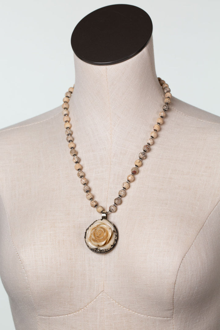 One Of A Kind 20-22" Natural Tibetan Focal Statement Necklace