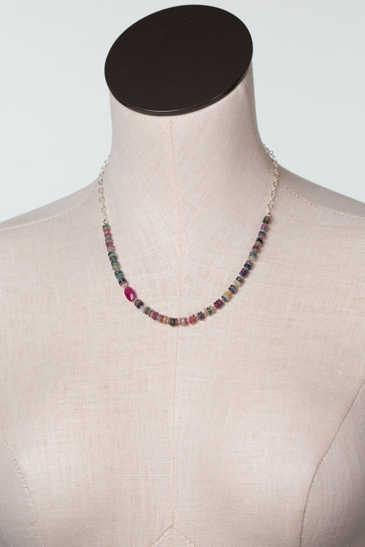 One Of A Kind 17-19" Sapphire Simple Necklace