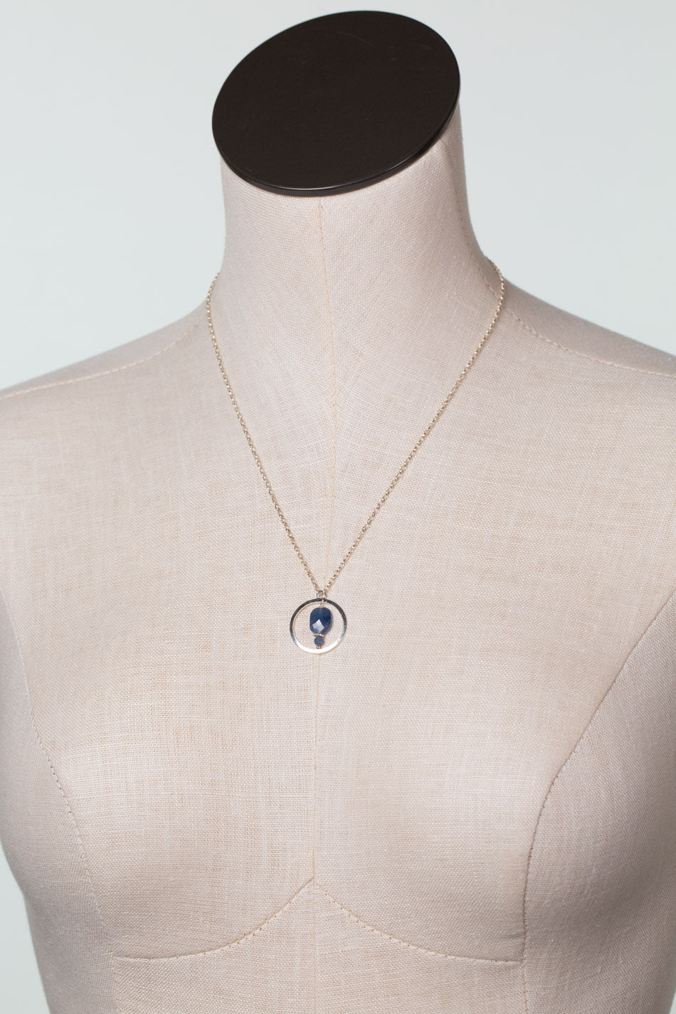 One Of A Kind 18-20" Sapphire Pendant Simple Necklace