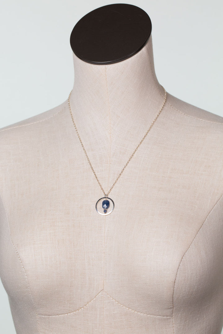 One Of A Kind 18-20" Sapphire Pendant Simple Necklace