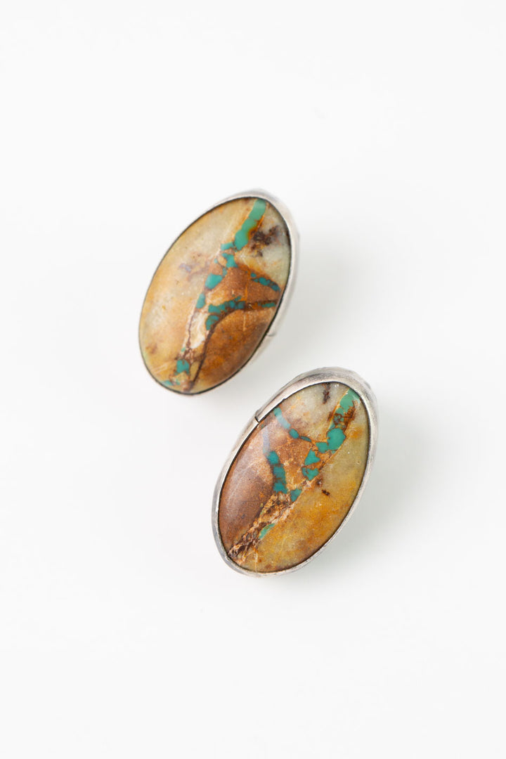 J. Frank Royston Ribbon Turquoise Simple Earrings
