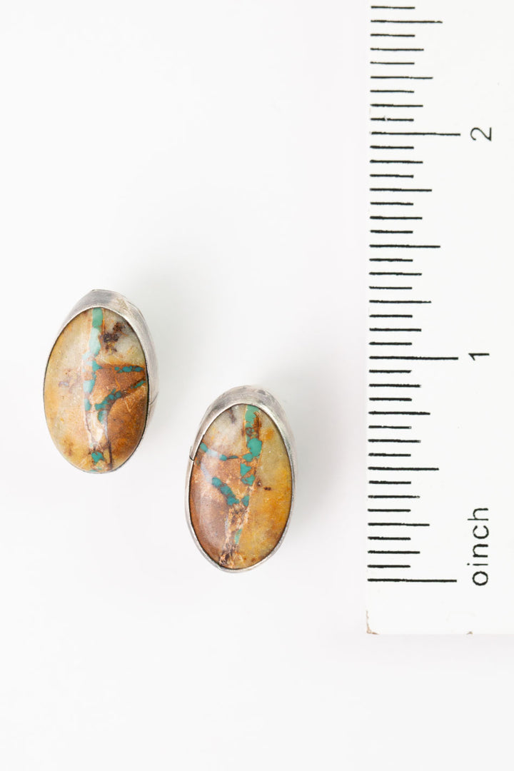 J. Frank Royston Ribbon Turquoise Simple Earrings