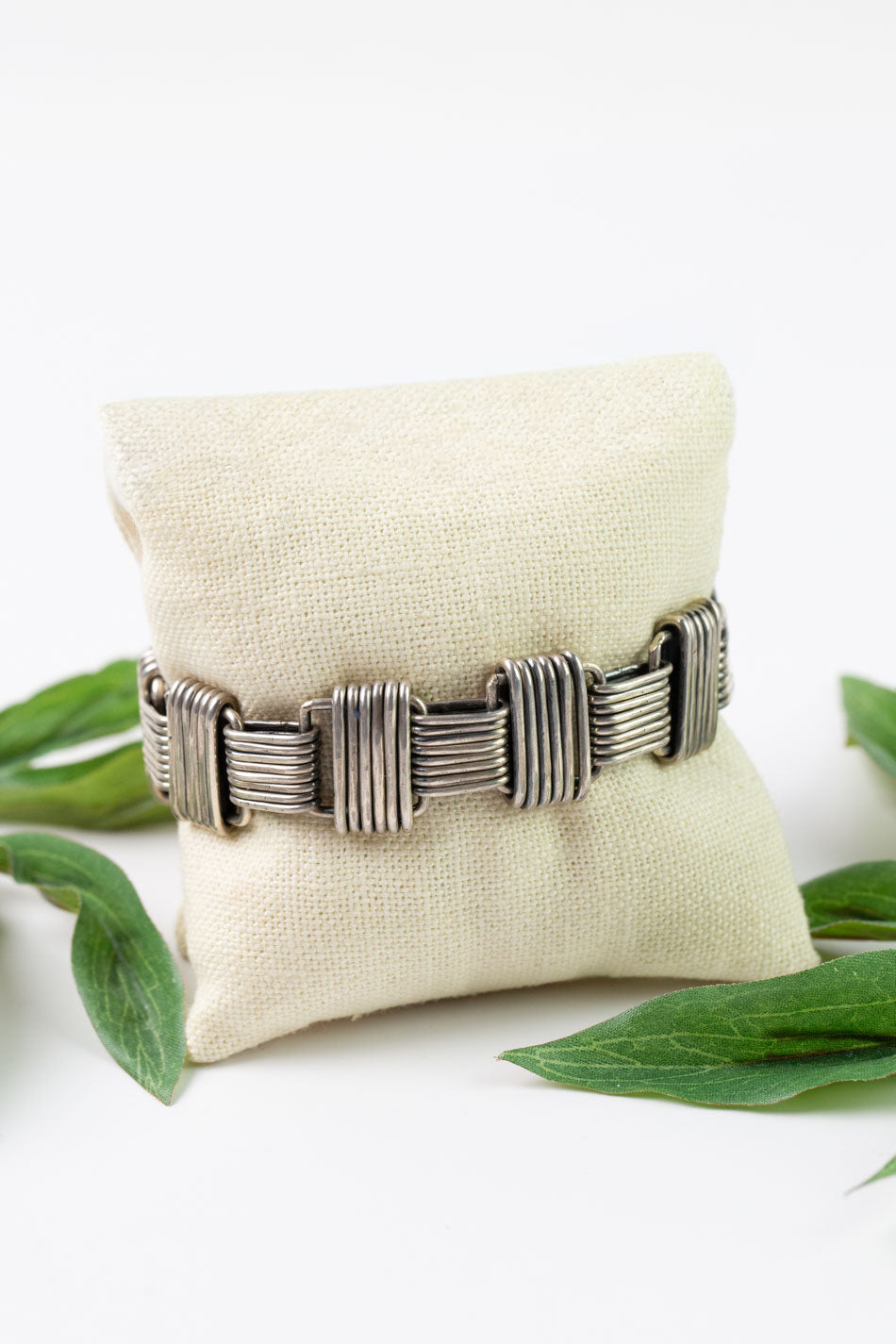 Native American 8.75" Sterling Silver Statement Bracelet