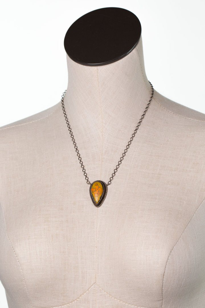 Scott Skeets 19" Bumble Bee Jasper Statement Necklace