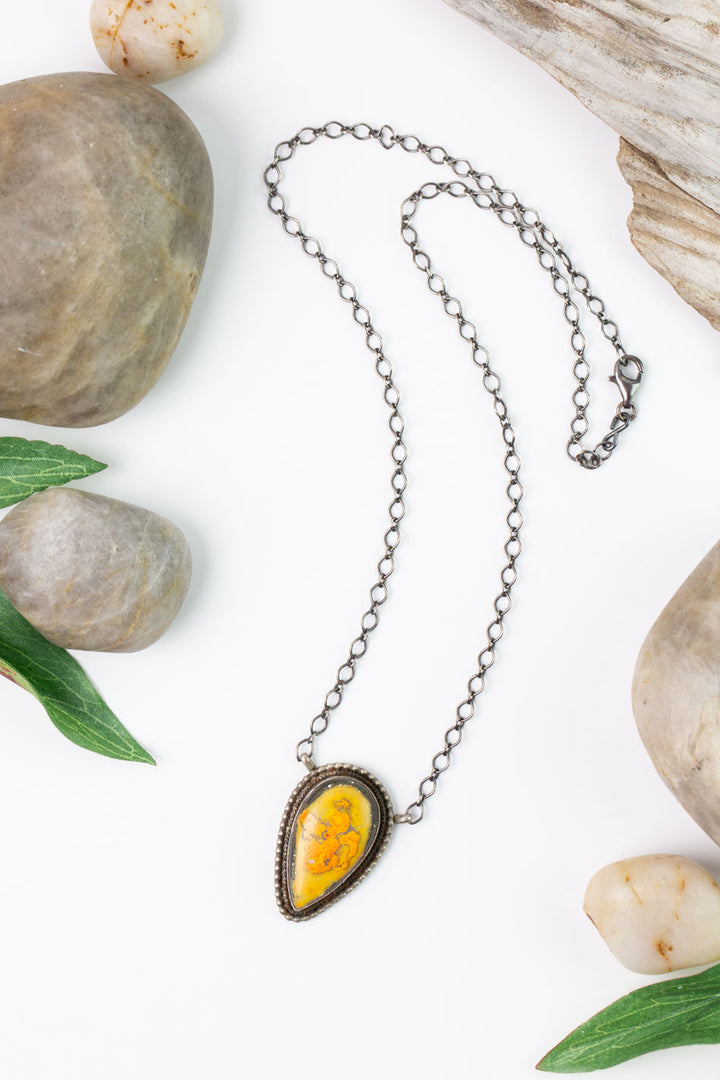 Scott Skeets 19" Bumble Bee Jasper Statement Necklace