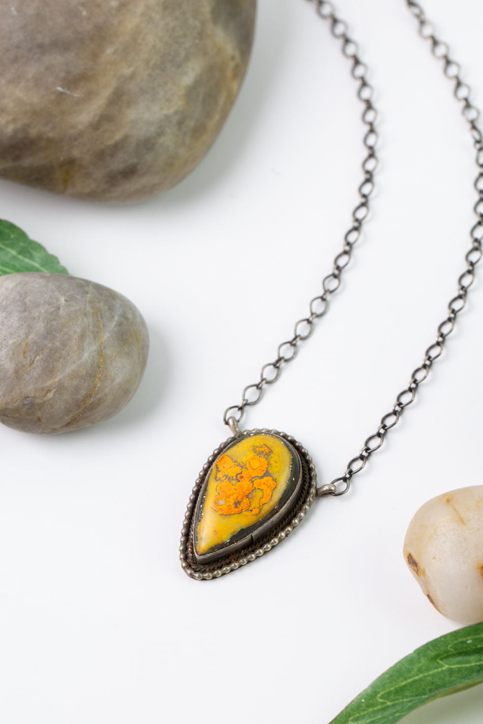 Scott Skeets 19" Bumble Bee Jasper Statement Necklace