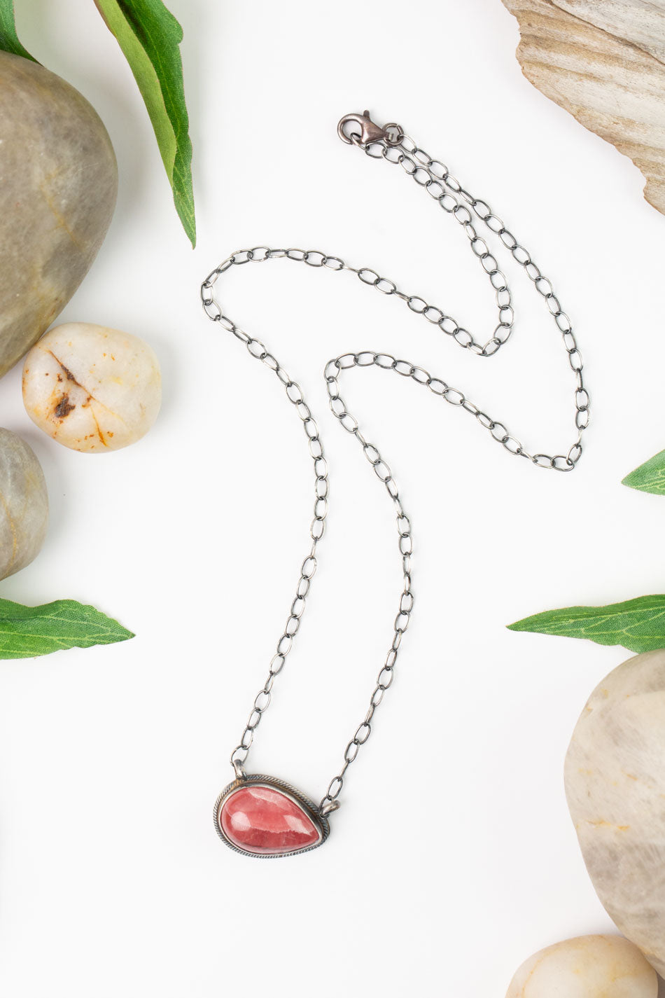 Antionette Mart 19" Rhodochrosite Simple Necklace