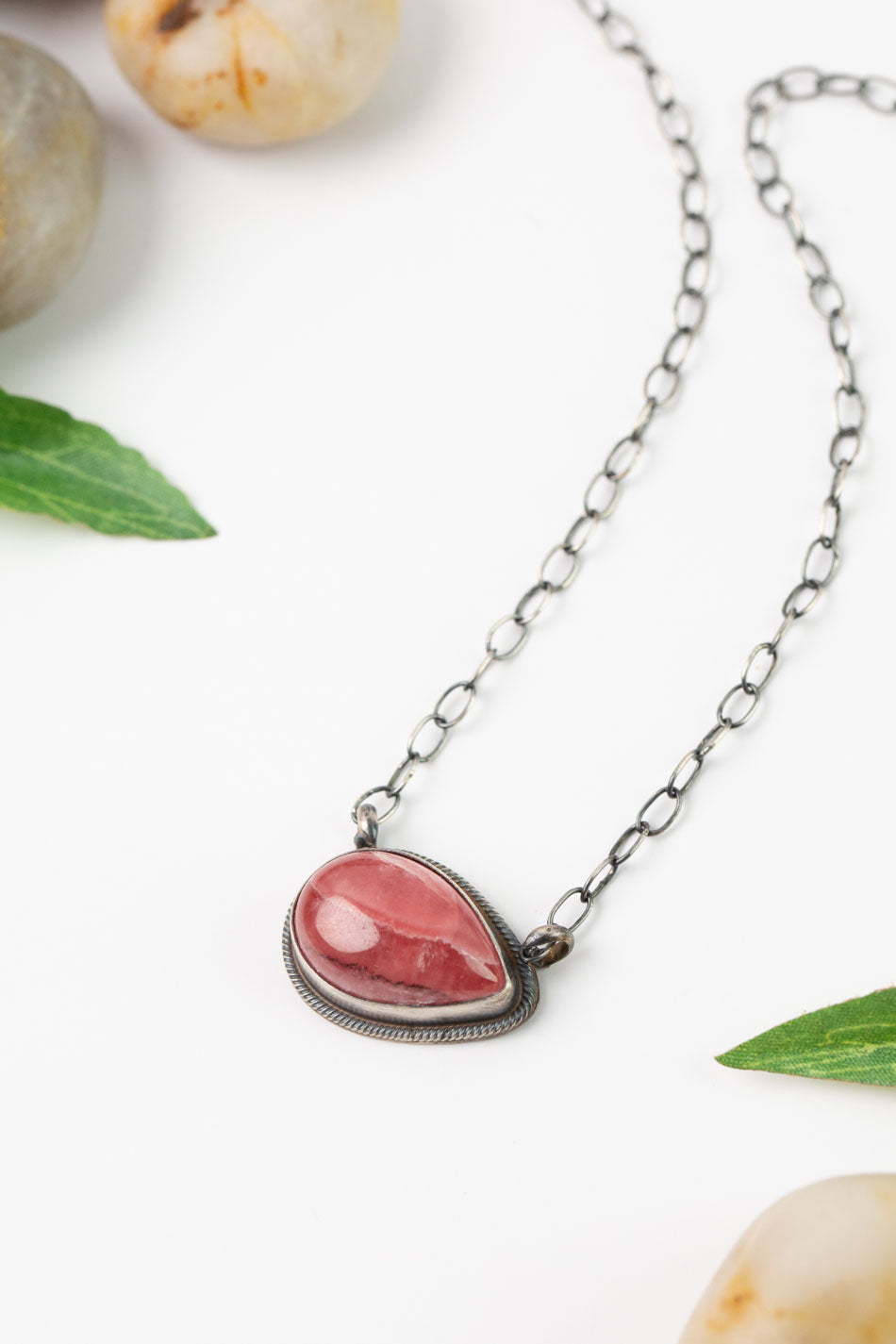 Antionette Mart 19" Rhodochrosite Simple Necklace