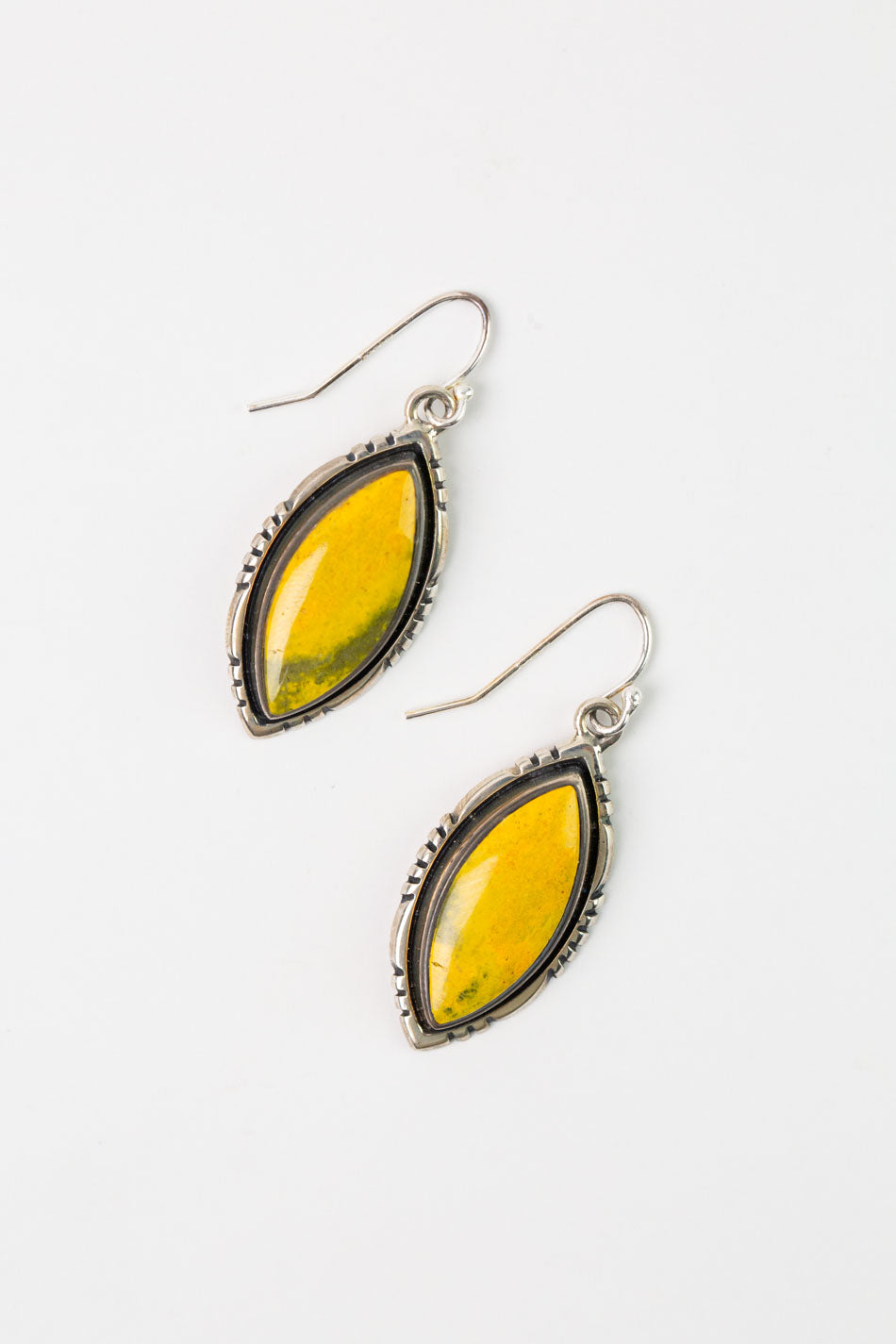 "J" Bumble Bee Jasper Dangle Earrings