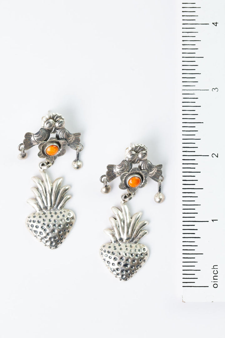 Federico Spiny Oyster in Sterling Silver Dangle Earrings