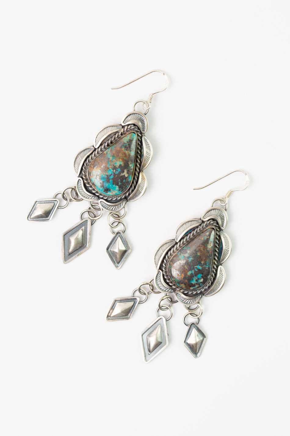 J. Lucio Tibetan Turquoise Dangle Earrings