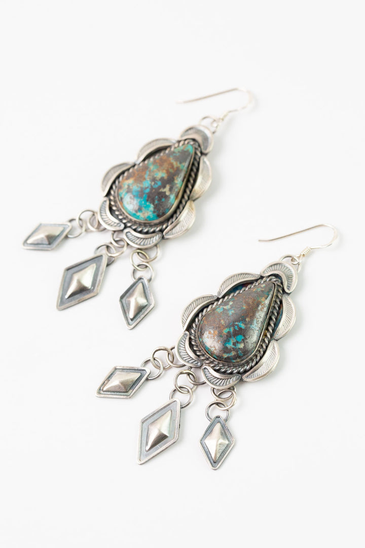 J. Lucio Tibetan Turquoise Dangle Earrings