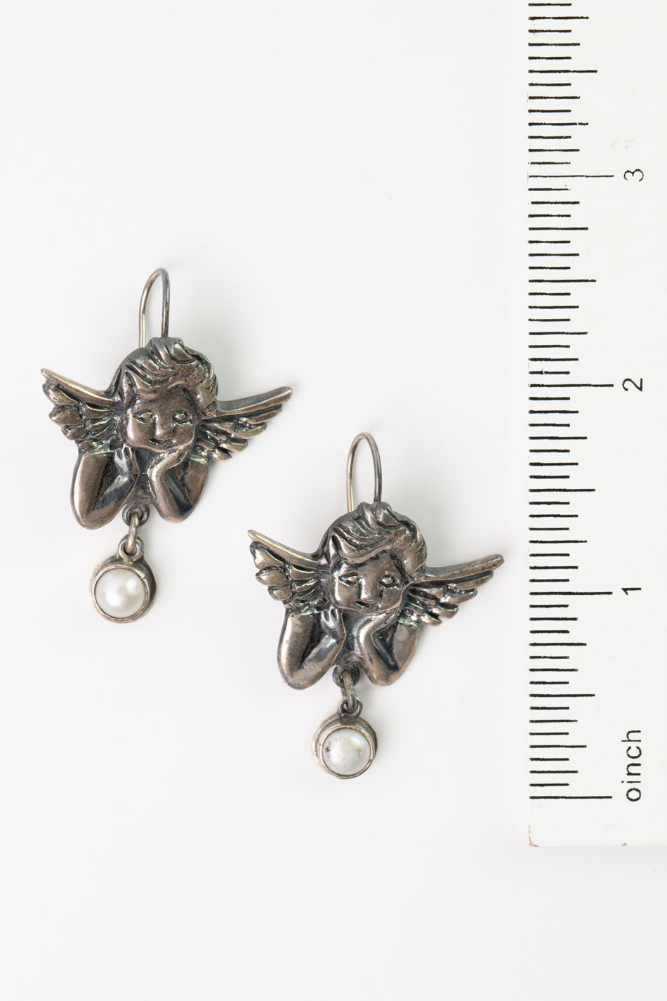 Federico Sterling Angels Freshwater Pearl Statement Earrings
