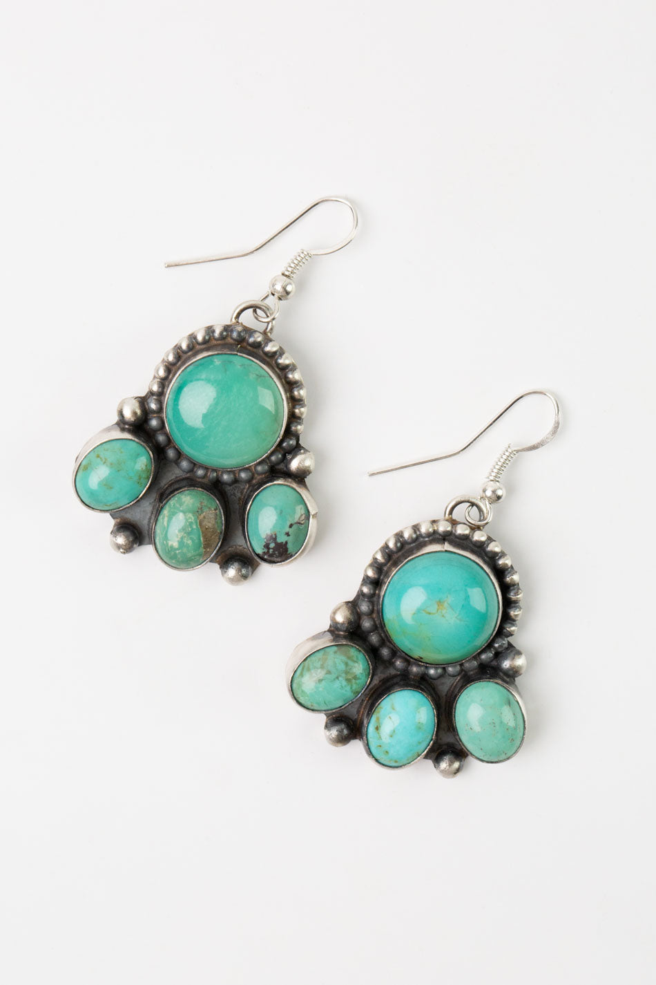 Wilson Dawes Royston Ribbon Turquoise and Sterling Silver 20" Necklace and Dangle Earrings