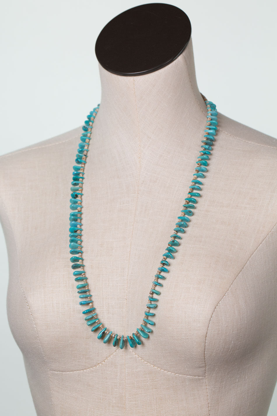 One Of A Kind 27.25-29.25" Natural Turquoise Statement Necklace