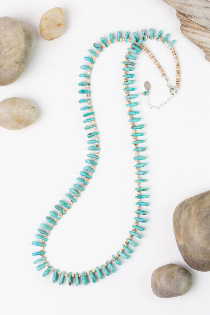 One Of A Kind 27.25-29.25" Natural Turquoise Statement Necklace