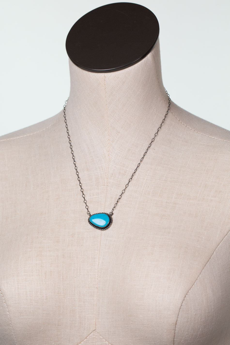 Scott Skeets 19.75" Kingman Turquoise Statement Necklace